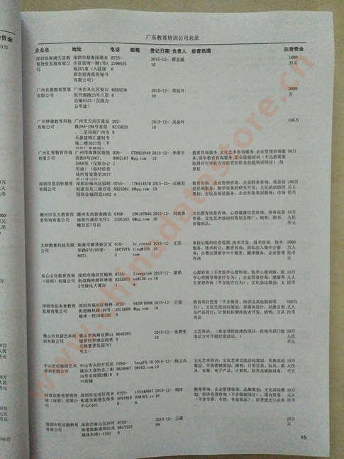 中國(guó)廣東教育培訓(xùn)企業(yè)黃頁可開展精準(zhǔn)營(yíng)銷，電話營(yíng)銷、郵件營(yíng)銷、傳真營(yíng)銷等等多管齊下，圓您銷售冠軍夢(mèng)